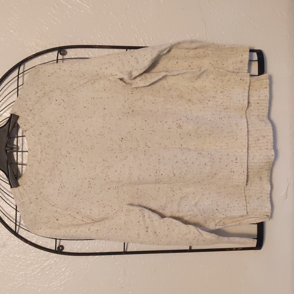 Women's Old Navy cream speckled sweater, size small